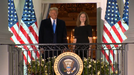 Judge Amy Coney Barrett to serve as associate justice took her Constitutional Oath onÂ Monday at the White House.